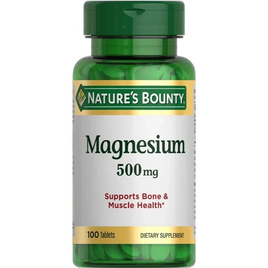Nature's Bounty Magnesium Supplements - Magnesium 500 Mg Tablets for Bone & Muscle Health, 200 Count